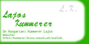 lajos kummerer business card